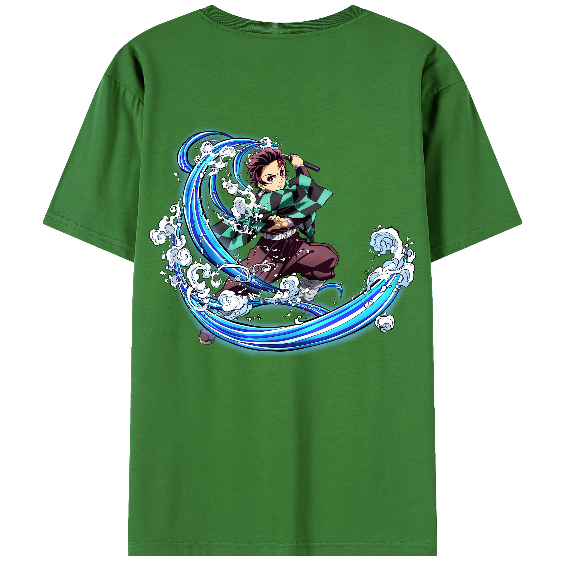 （画像用） 鬼滅の刃 竈門 炭治郎／かまど たんじろう Kamado Tanjirou レディース半袖Tシャツ(バックプリント)